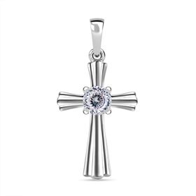 Moissanit Kreuz Anhänger - 0,45 ct.