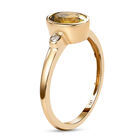 AAA Natürlicher, kanariengelber Turmalin und weißer Diamant-Ring, 585 Gelbgold  ca. 1,40 ct image number 4