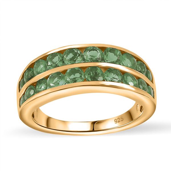 Kagem Sambischer Smaragd Ring, 925 Silber 750 Gelbgold Vermeil (Größe 21.00) ca. 1.74 ct image number 4