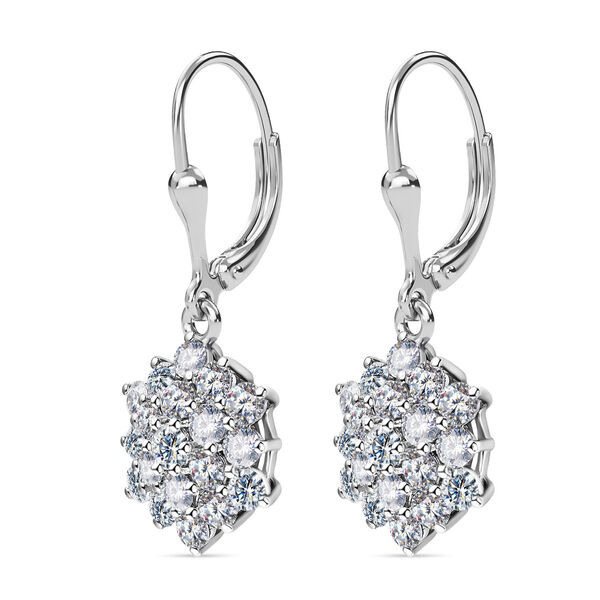 Moissanit Ohrringe, 925 Silber platiniert ca. 2.28 ct image number 3