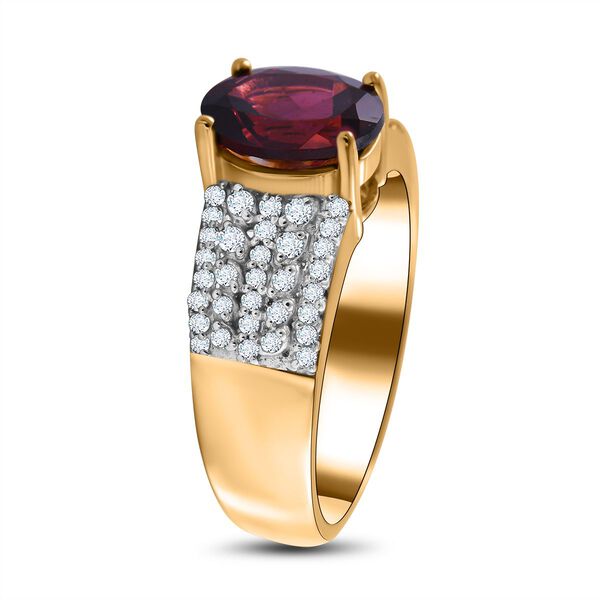 AA Rhodolith Granat und Zirkon Ring - 2,91 ct. image number 2