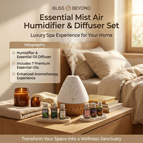"Humidifier with 7 Essential Oil   Product Size: 100*100*117mm Color Box Size:105*135*155mm  Net weight:120g+245g=360g Water Capacity: 200ml Power: 3-5W, DC 5V/1A Colorful light Changing 3 hours Automatic Power Off" image number 10