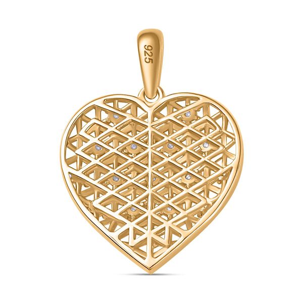 Moissanit Anhänger 925 Silber 750 Gelbgold Vermeil ca. 0.48 ct image number 6