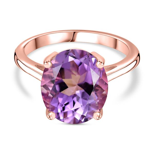 AA Rose De France Amethyst Ring 925 Silber ros&eacute;vergoldet (Gr&ouml;&szlig;e 16.00) ca. 4,82 ct