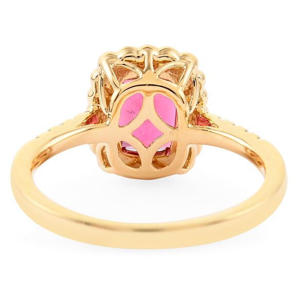 ILIANA AAA Rubellit und Diamant-Ring, SI G-H, 750 Gelbgold  ca. 1,90 ct image number 4