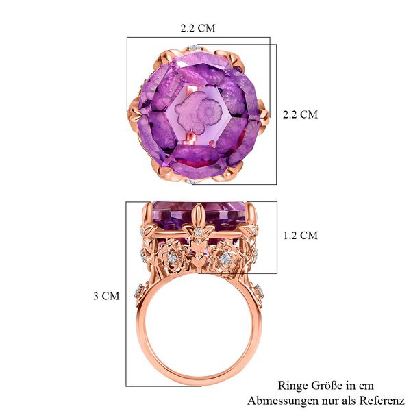 GP Italian Garden Kollektion- Rose De France Amethyst, Zirkon und blauer Saphir-Ring - 22,57 ct. image number 7