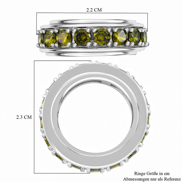 Peridot kubischer Zirkonia-Spinning-Ring image number 6