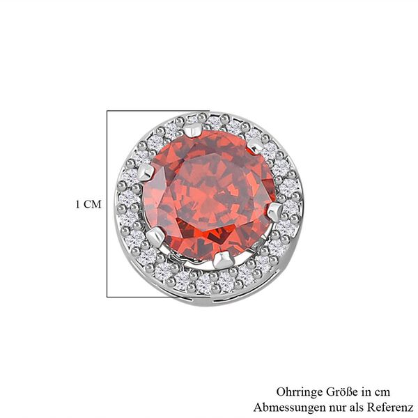 3er-Set- weiße, gelbe und rote Zirkonia-Ohrringe - 5,10 ct. image number 6
