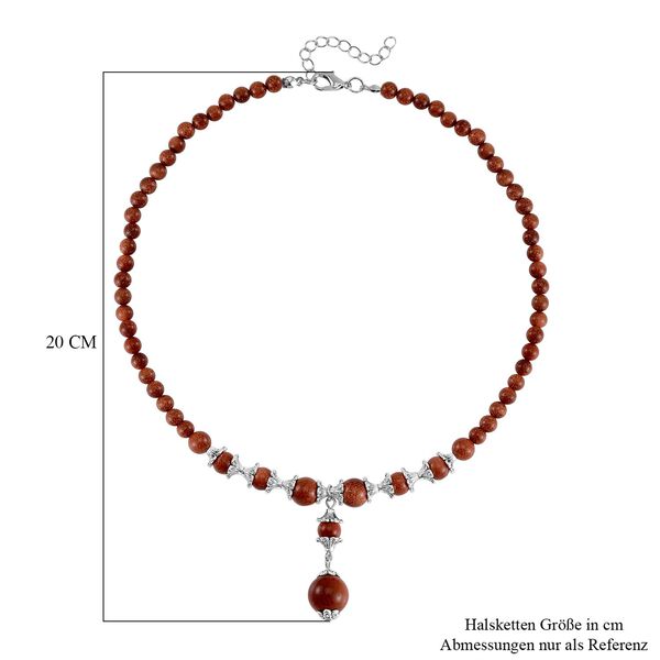 Gold Sandstein Halskette, 45 cm - 37 ct. image number 6