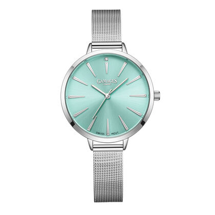 Gamages Of London Spectacle Schweizer Uhrwerk Diamant Set Damenuhr -  Blau