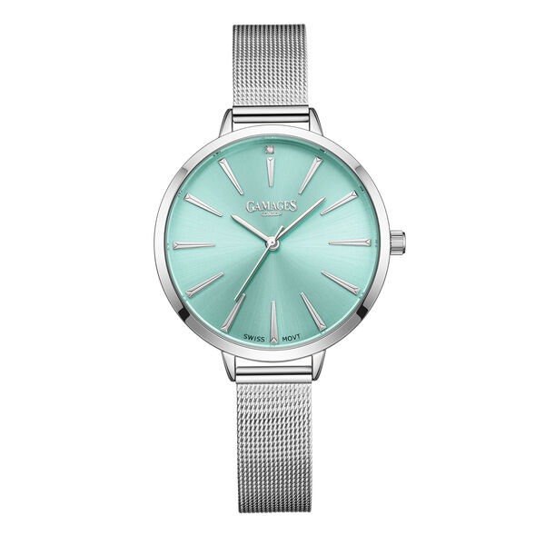 Gamages Of London Spectacle Schweizer Uhrwerk Diamant Set Damenuhr -  Blau