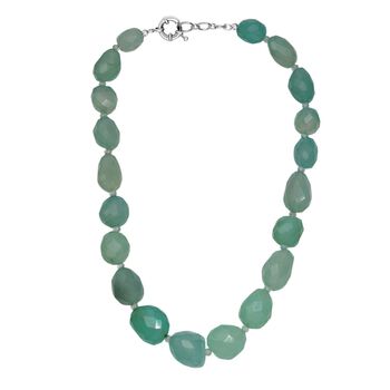 Chalzedon 45cm Halskette - 484 ct.