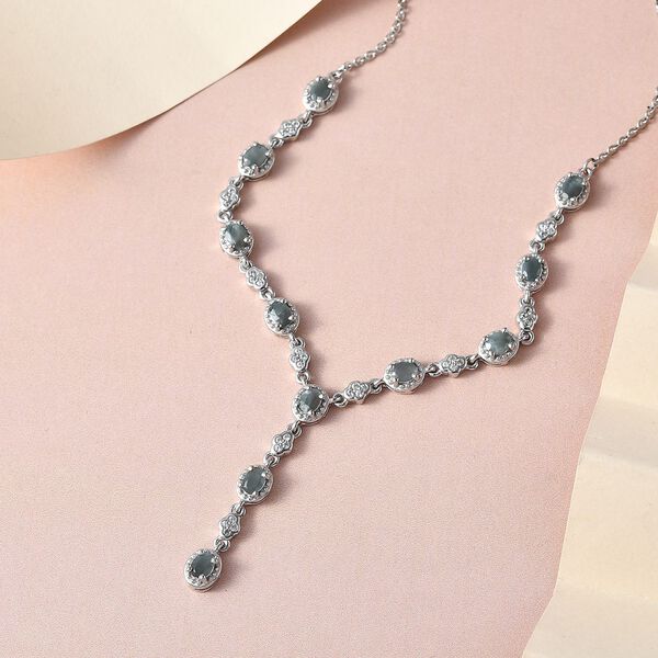 Alexandrit und Zirkon-Halskette, 45 cm - 2,46 ct. image number 2