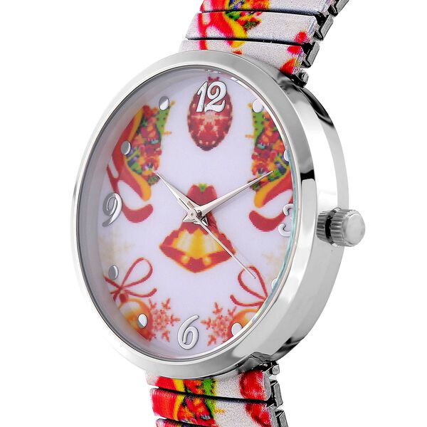 STRADA - Japanisches Uhrwerk, Flexible Uhr, Weihnachtsmotiv image number 3
