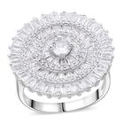 Lustro Stella Weißer Zirkonia Ring 925 Silber rhodiniert (Größe 17.00)