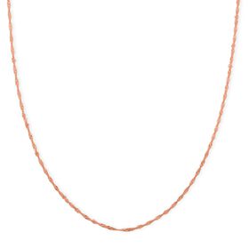 Singapur 925 Silber rosévergoldet Kette ca. 45 cm