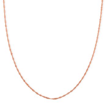 Singapur 925 Silber ros&eacute;vergoldet Kette ca. 45 cm