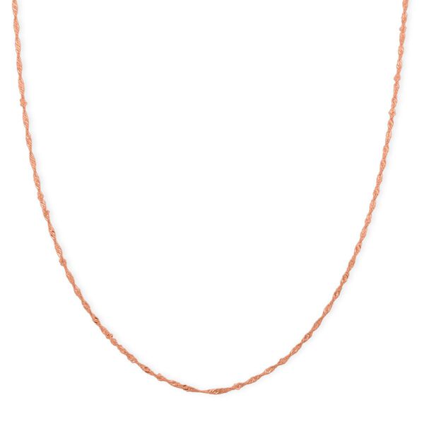 Singapur 925 Silber rosévergoldet Kette ca. 45 cm image number 0