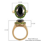 Elite Shungit und Natürlicher Chromdiopsid Ring 925 Silber vergoldet  ca. 4,50 ct image number 8