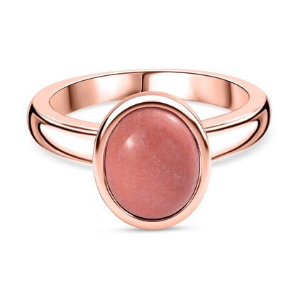 AAA Oregon Pfirsich Opal Ring, 925 Silber Ros&eacute;gold Vermeil (Gr&ouml;&szlig;e 21.00) ca. 1.92 ct