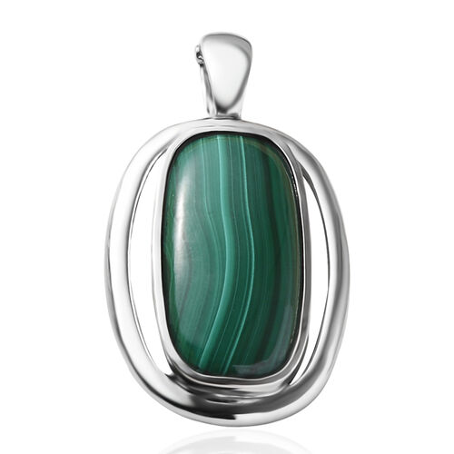 Malachit Anhänger - 31,76 ct. image number 0