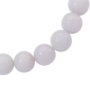 Flexibles, nat&uuml;rliches wei&szlig;es Jade Armband - 180 ct.