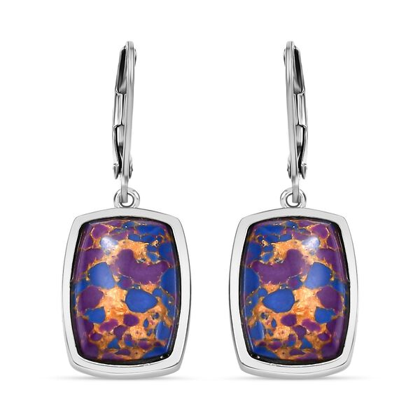 Lila T&uuml;rkis Ohrringe - 11,49 ct.