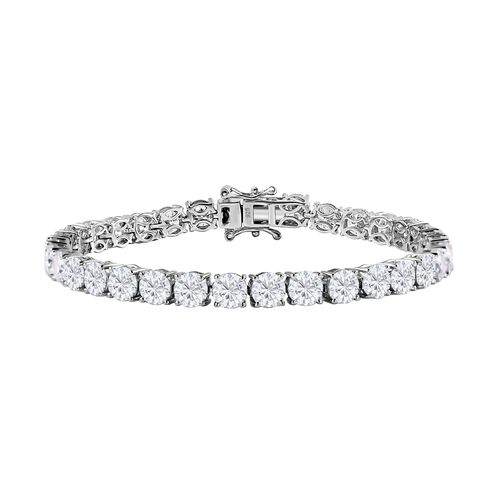 Moissanit Armband, 925 Silber platiniert image number 0