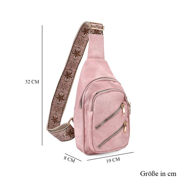 Rucksack aus Nylon mit RFID-Schutz, 19x8x32 cm, Rosa image number 7