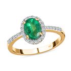 AAA Kagem sambischer Smaragd und Diamant-Ring - 1,29 ct. image number 3