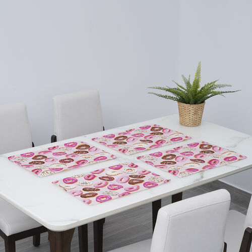 4er-Tischset, Donut Muster, Mehrfarbig image number 0