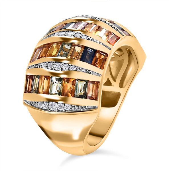 Mehrfarbiger Saphir und Zirkon-Ring - 4,97 ct. image number 5