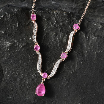 D'Joy Ilakaka rosa Saphir 50cm Halskette - 3,20 ct.