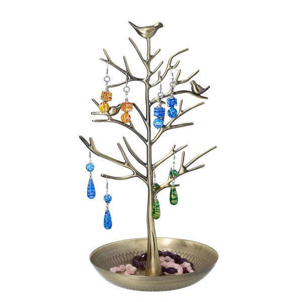 Antiker Vogel Baum Schmuckst&auml;nder, Gold image number 1