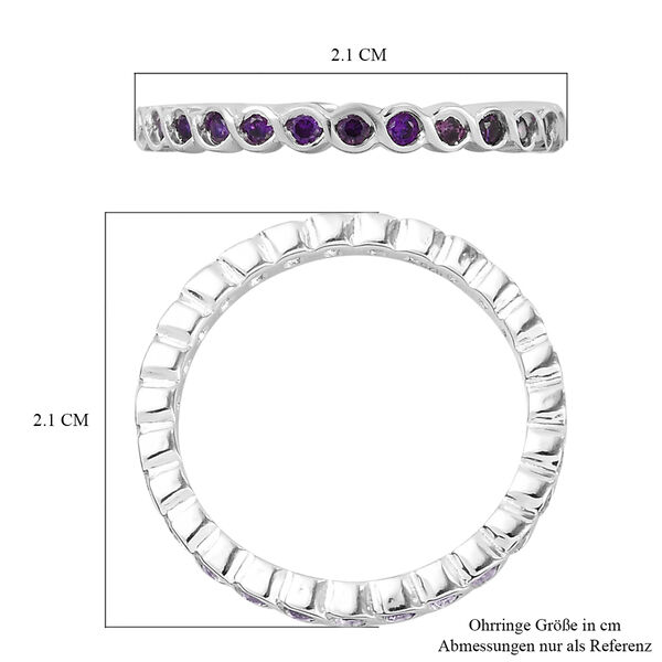 LUSTRO STELLA - Amethyst Zirkonia-Ring, 925 Silber  ca. 0,78 ct image number 6