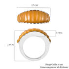 Gelbe Jade Ring 925 Silber Rhodium-Überzug image number 5