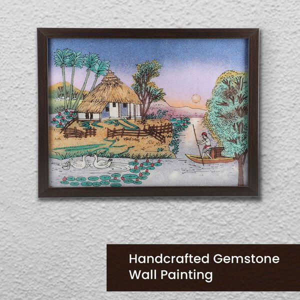 Handgefertigte Edelstein Malerei, Natur image number 4