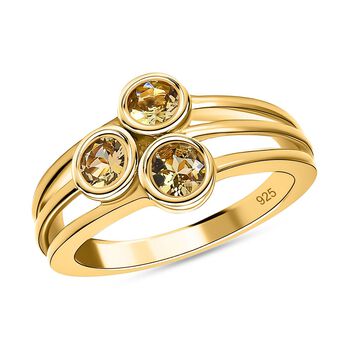 AA nat&uuml;rlicher, goldener Tansanit-Ring - 0,75 ct.