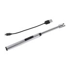 Elektrisches Stabfeuerzeug mit flexiblem, langem Hals & USB-Ladegerät, Größe 24 cm, Silber