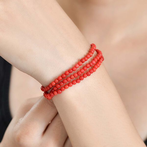 Schwamm Koralle Armband ca. 19 cm Edelstahl platiniert ca. 45,00 ct. image number 3