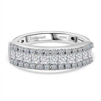 LUXURIANT DIAMOND - Lab Grown Diamant VS-GH SGL zertifiziert Ring 950 Platin (Gr&ouml;&szlig;e 17.00) ca. 1,00 ct