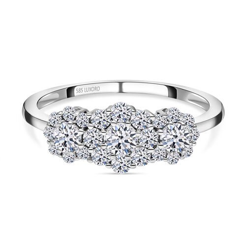 LUXORO IGI zertifizierter SI-GH Labor Diamant Ring in 585 Weißgold- 1 ct. image number 0