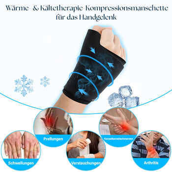 W&auml;rme- und K&auml;ltetherapie - Kompressions-Handgelenkbandage