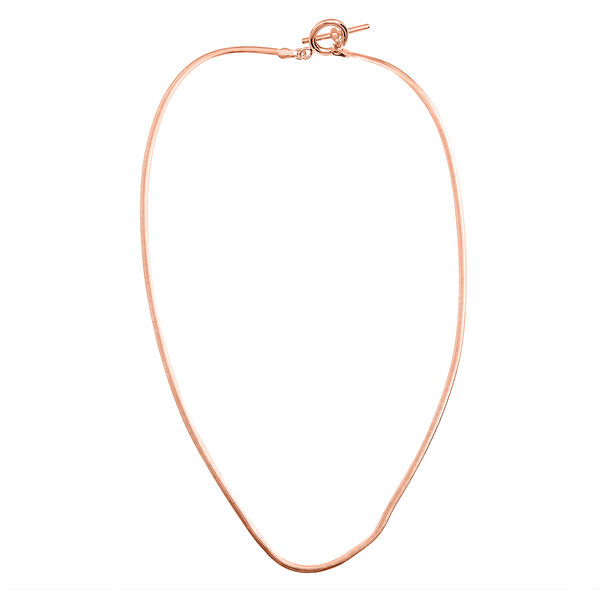 Ovale Magie-Kette aus ros&eacute;vergoldetem Silber 45cm