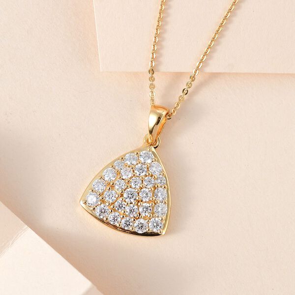 Moissanit Anhänger mit Kette - 1,21 ct. image number 3