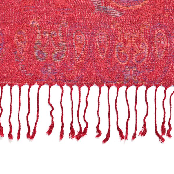 Schal mit Elefantenmuster, Rot image number 3