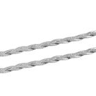 Geflochtene Fischgrätenkette 45 cm in rhodiniertem 925 Silber image number 2