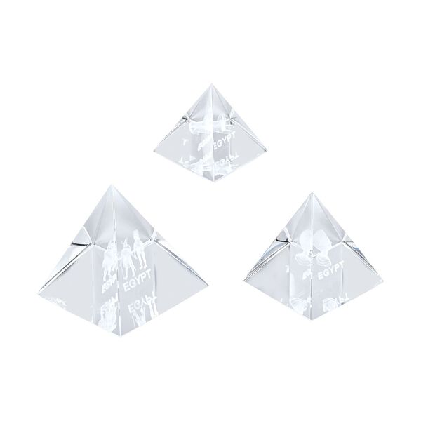 3er Set - &Auml;gyptischer Kristallglass Figuren in 3D image number 5