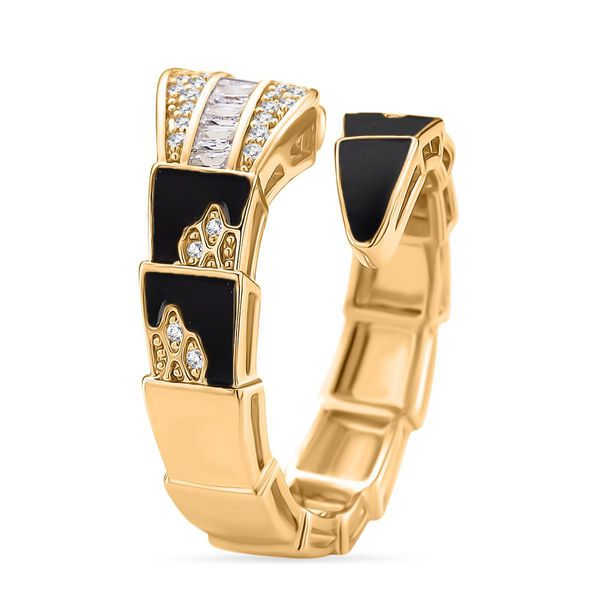 Wei&szlig;er Zirkonia Ring Nickelfreies Messing emailliert (Gr&ouml;&szlig;e 17.00) image number 5