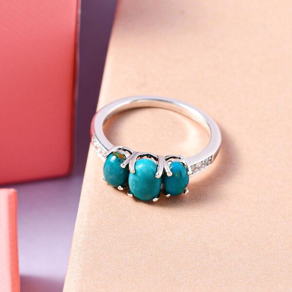 Sierra Nevada T&uuml;rkis und Zirkon Ring - 1,91 ct. image number 2